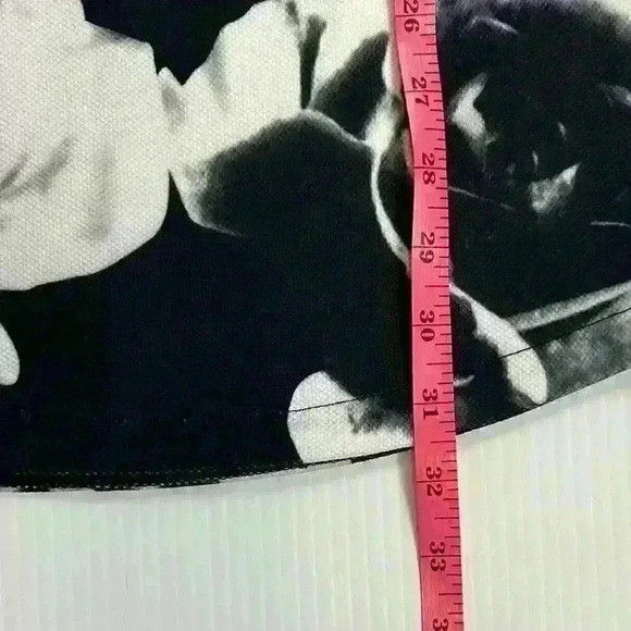 L'Atiste by Amy Womens SM Mini Shift Dress Navy Blue White Floral Long Sleeve - Picture 3 of 10